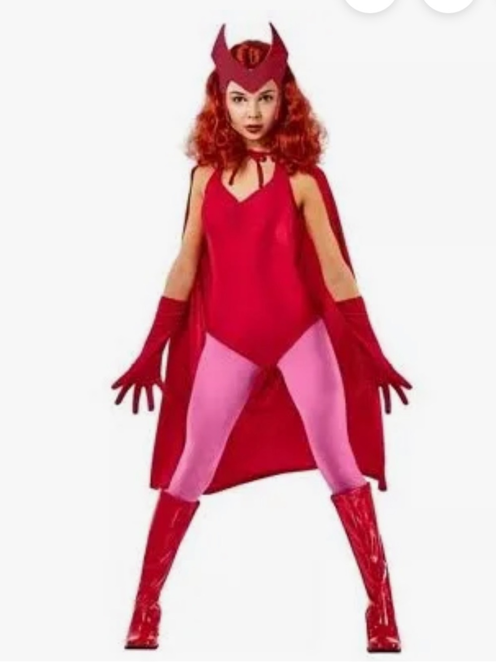 Marvel Wanda Vision Inspired Red and Pink Superhero Costume by Rubies - Picture 3 of 11